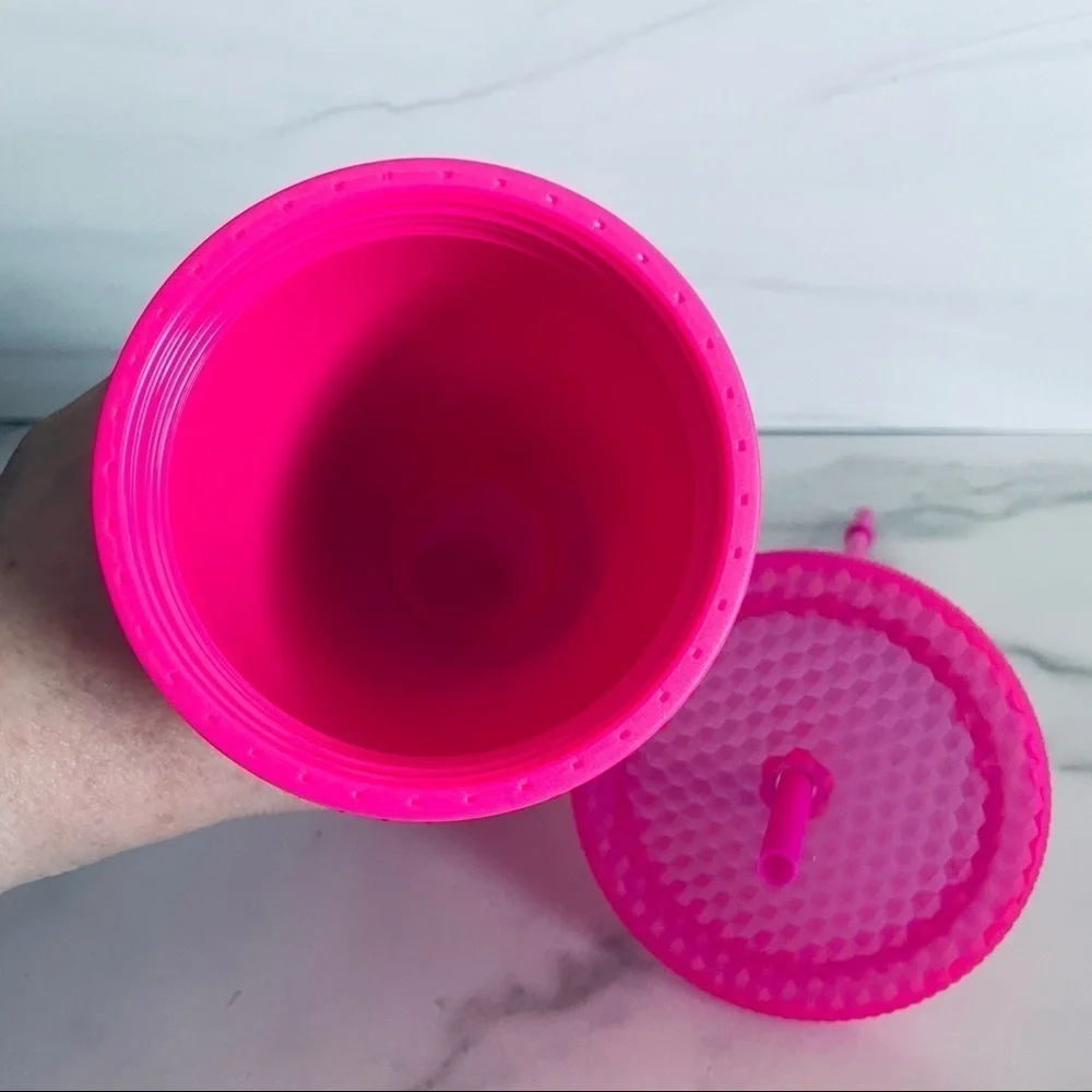 Starbucks Summer 2021 Neon Pink Studded Tumbler NWT